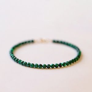 Delicate Malachite Braclets - Hexagon cut or Ball cut